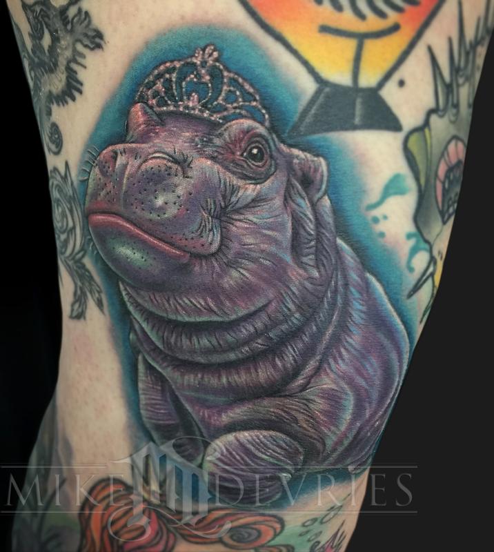 Baby Hippo Tattoo