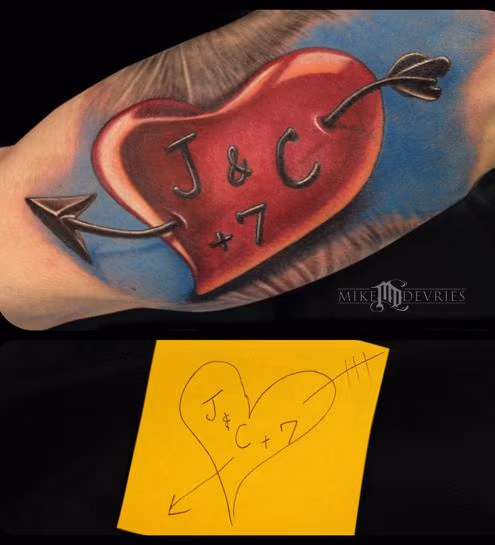Custom Heart Tattoo