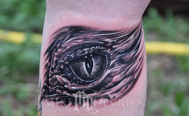 Croc Eye Tattoo