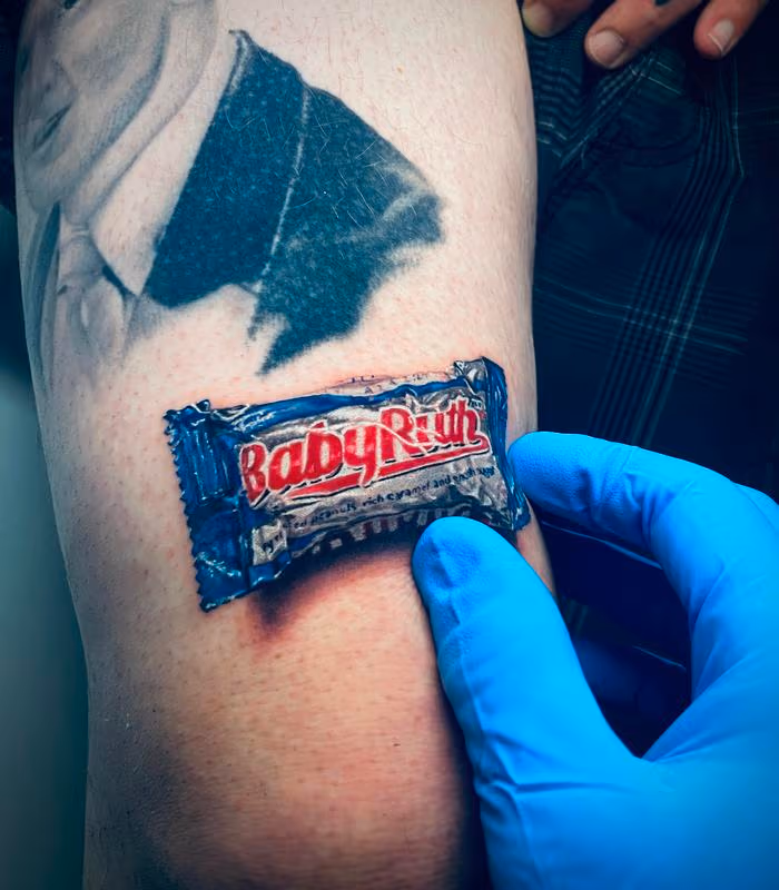 3D Baby Ruth Tattoo