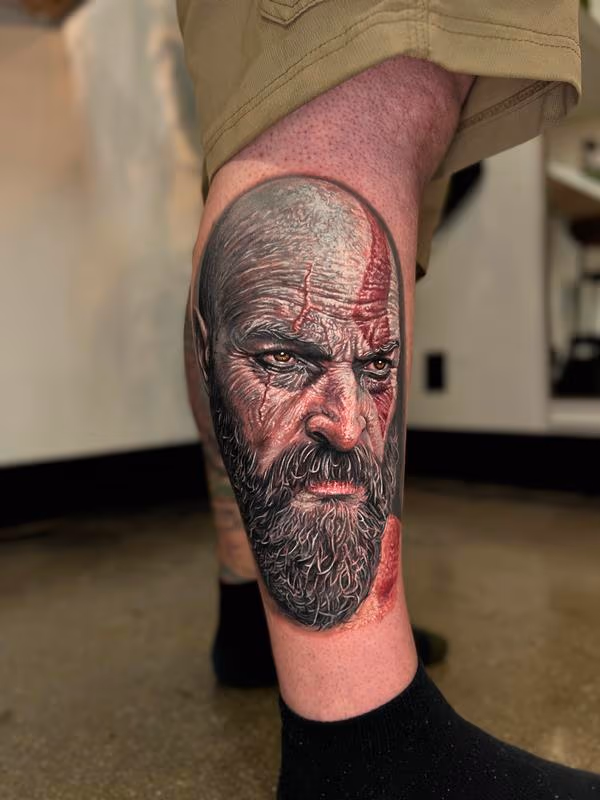 Kratos Tattoo Portrait