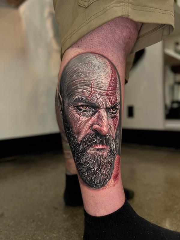 Kratos Tattoo Portrait