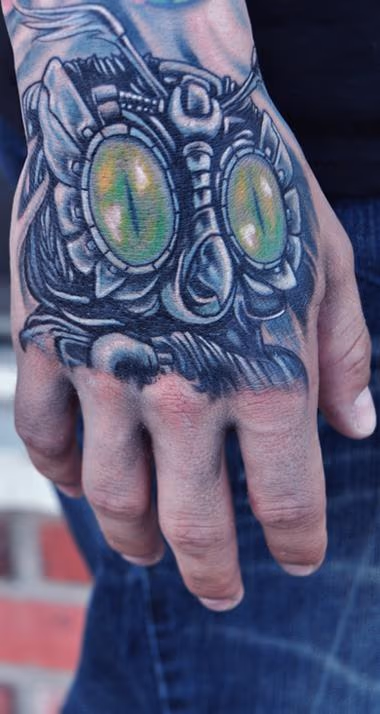 Mechanical Owl Tattoo