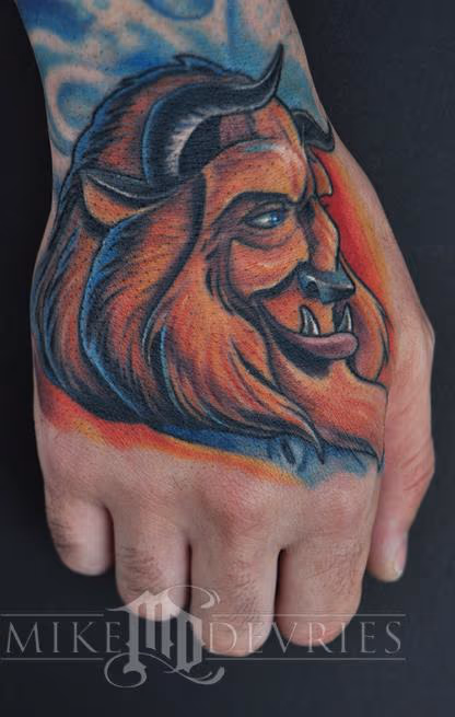 Beast Tattoo Healed