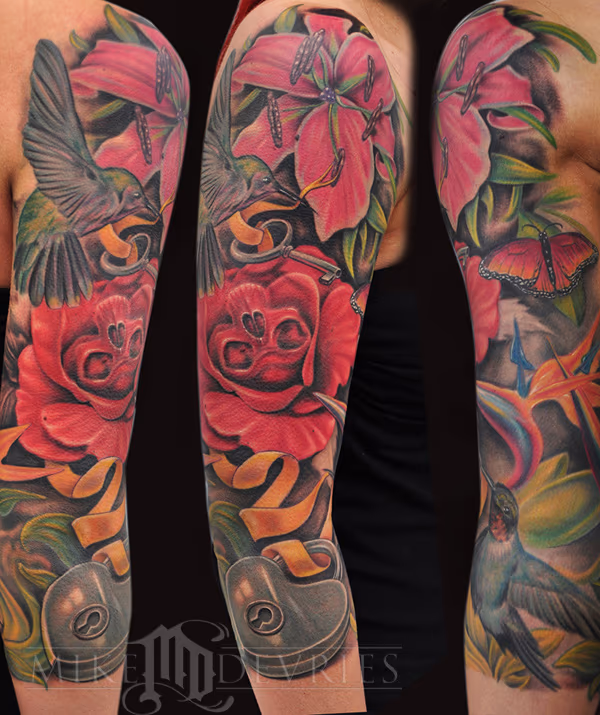 Flowers and Skull