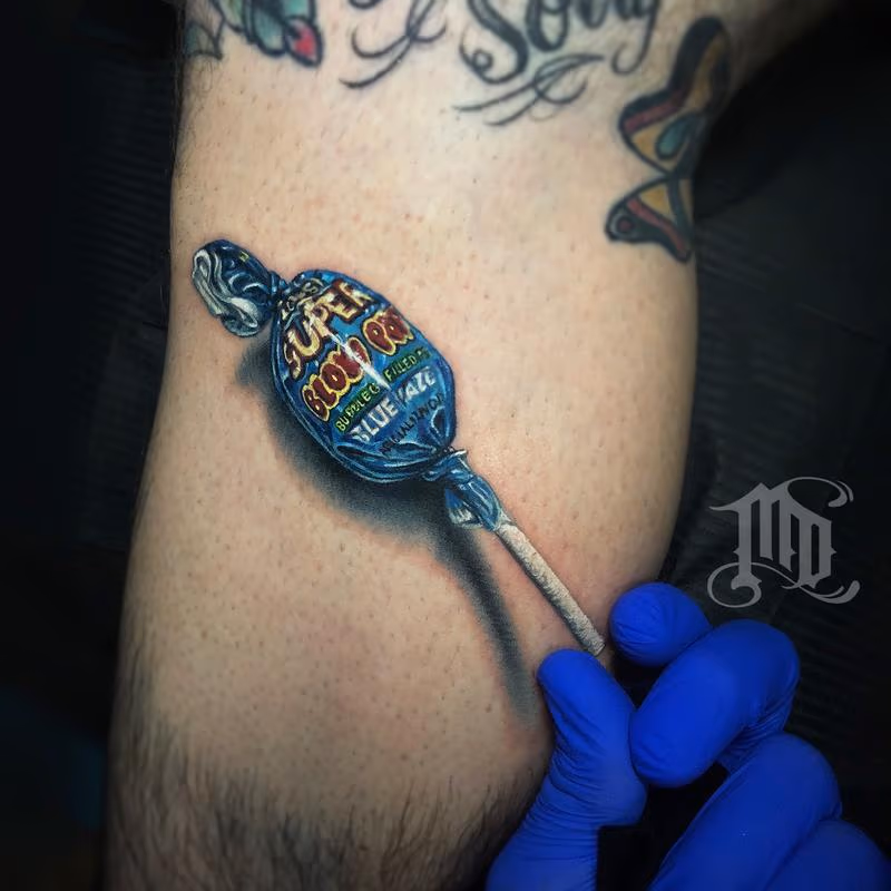 BLOW POP SUCKER TATTOO