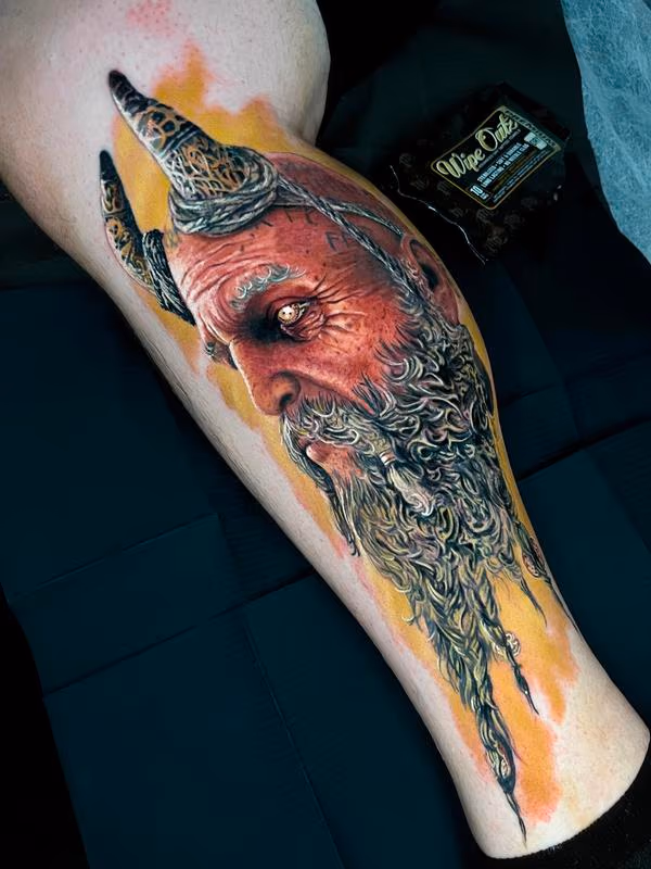 Mimir God of War Tattoo