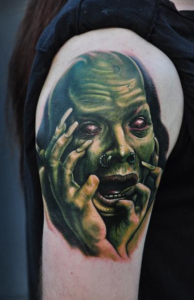 Crazy Face Tattoo