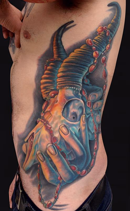 Springbok Skull Tattoo