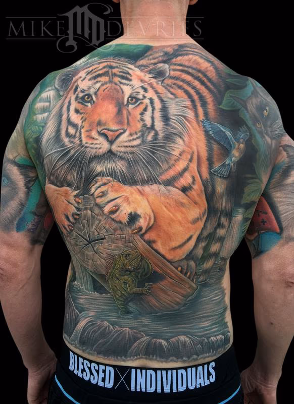Tiger Backpiece Tattoo