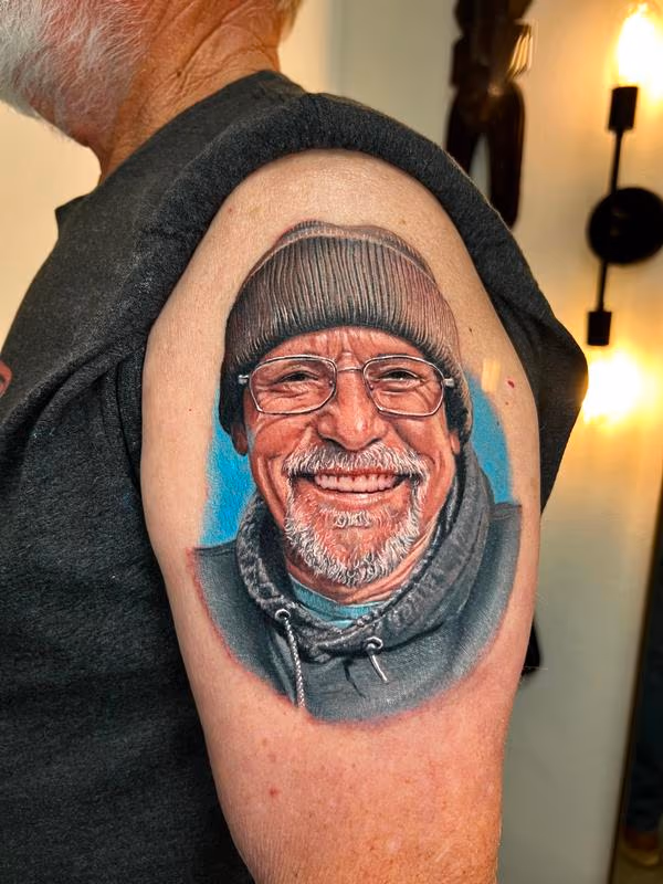 Realistic Color Portrait Tattoo