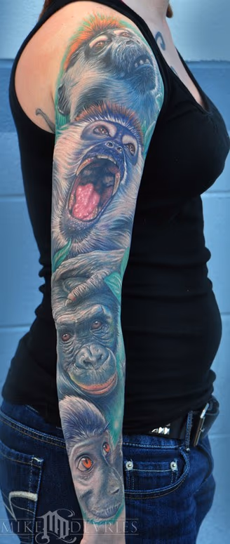 Monkey Tattoo Sleeve