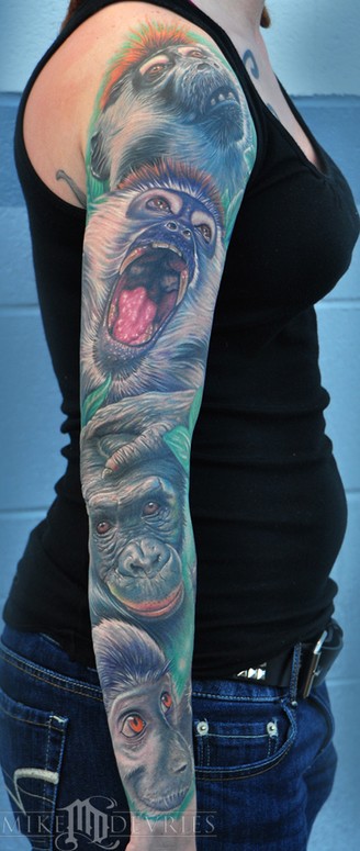 Monkey Tattoo Sleeve