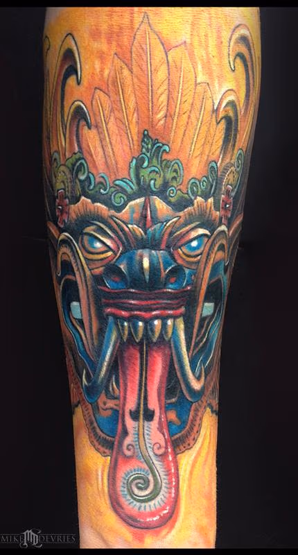 Leyak Mask Tattoo