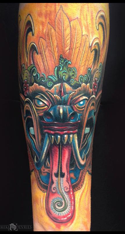 Leyak Mask Tattoo