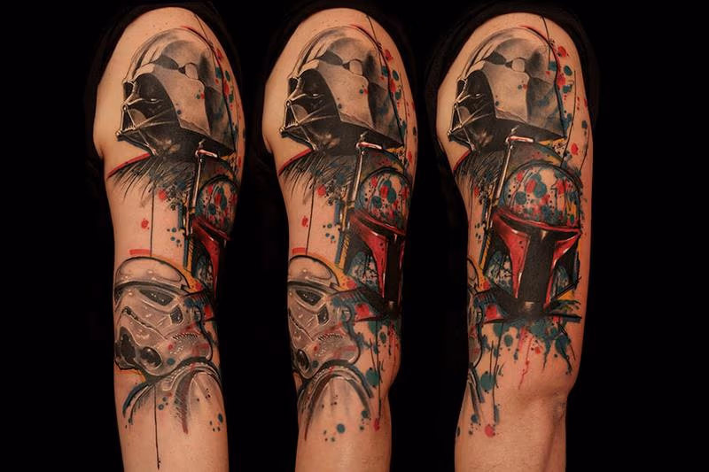 Galactic Empire Half Sleeve Tattoo