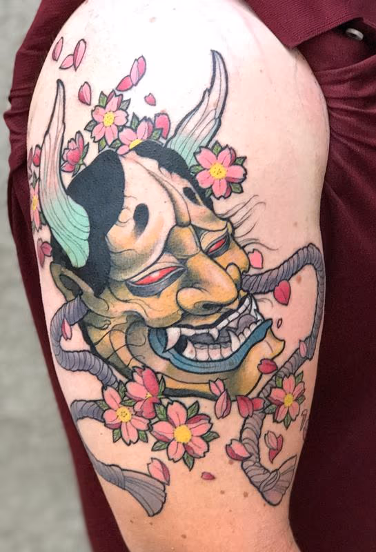 Yellow Hannya Mask
