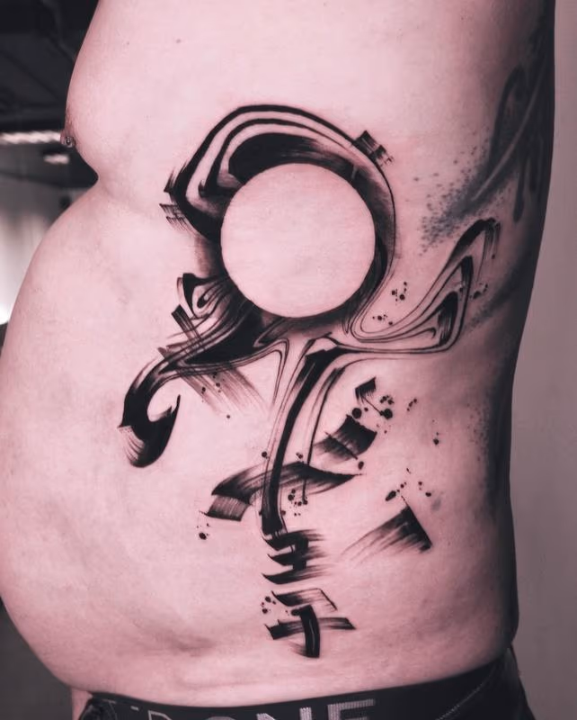Abstract Prince Symbol Tattoo