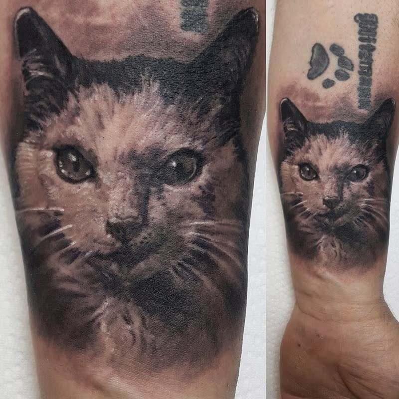 Cat Portrait Tattoo