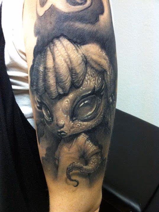 Evil little girl tattoo