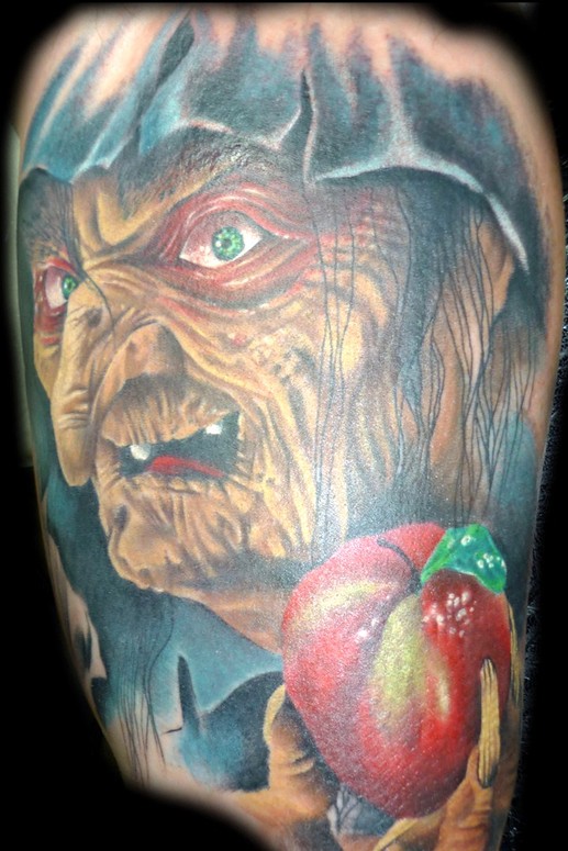 Custom witch tattoo