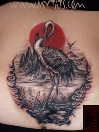 Crane on Back