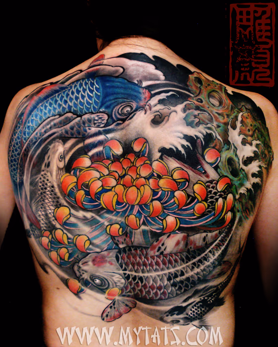 Koi Back Tattoo