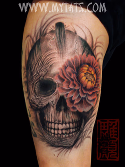 Peony in Skull
