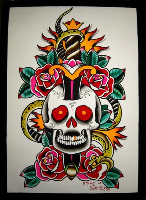 skull/dagger