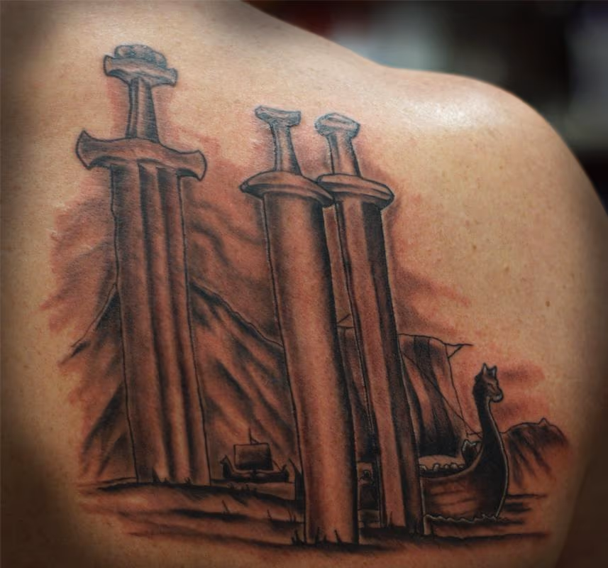 Viking tribute tattoo