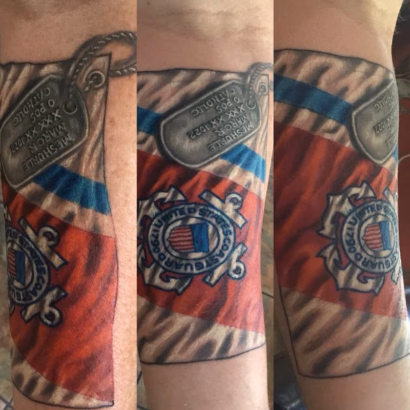 Realistic Coast Guard flag