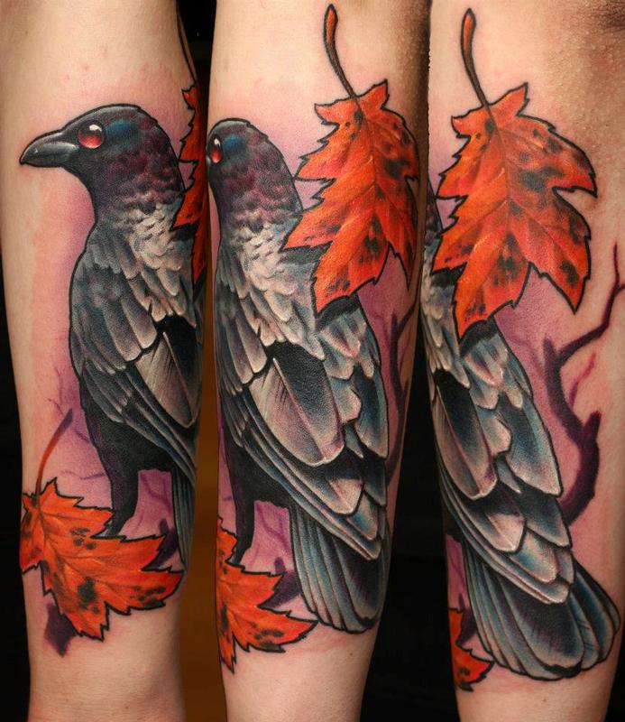 Crow leaves