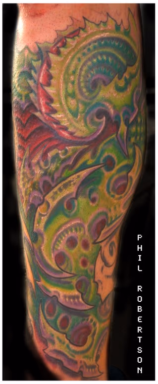 leg sleeve in progress