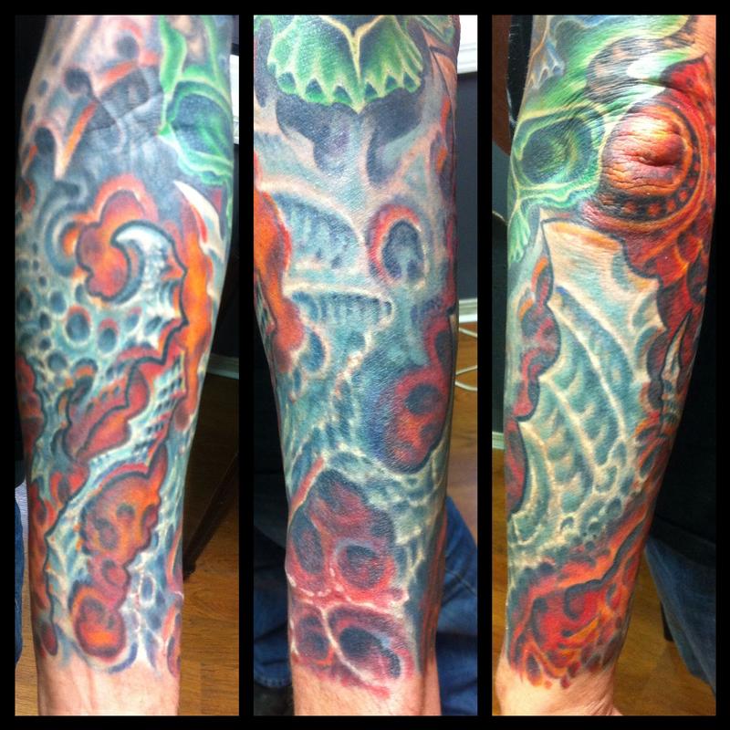 Biomech coverup tattoo