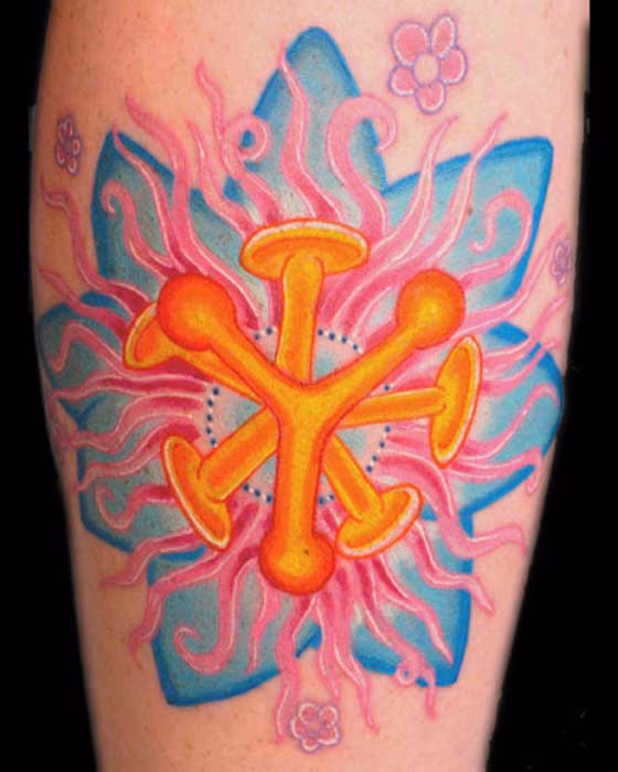 passion flower color tattoo