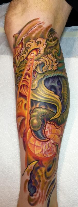 Bio foo dog tattoo