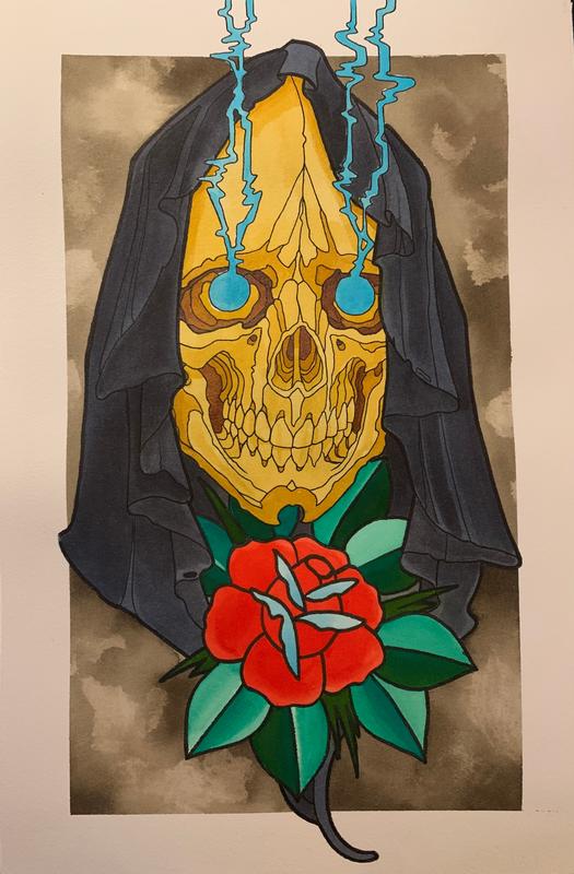 Reaper and rose
