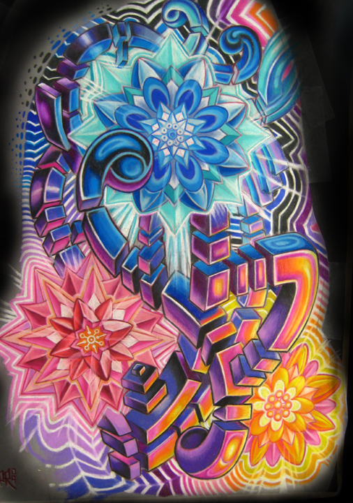 3/4 Color sleeve drawing