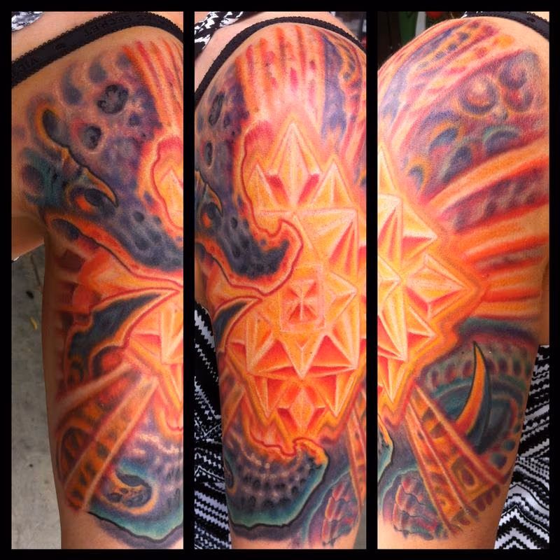Bio organic lightform tattoo