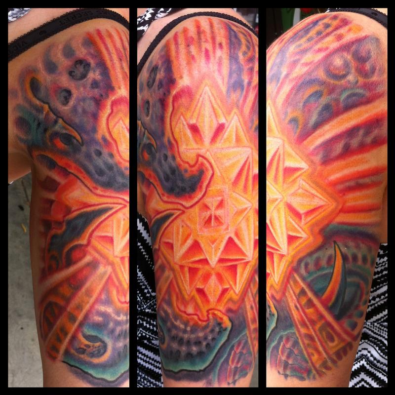 Bio organic lightform tattoo