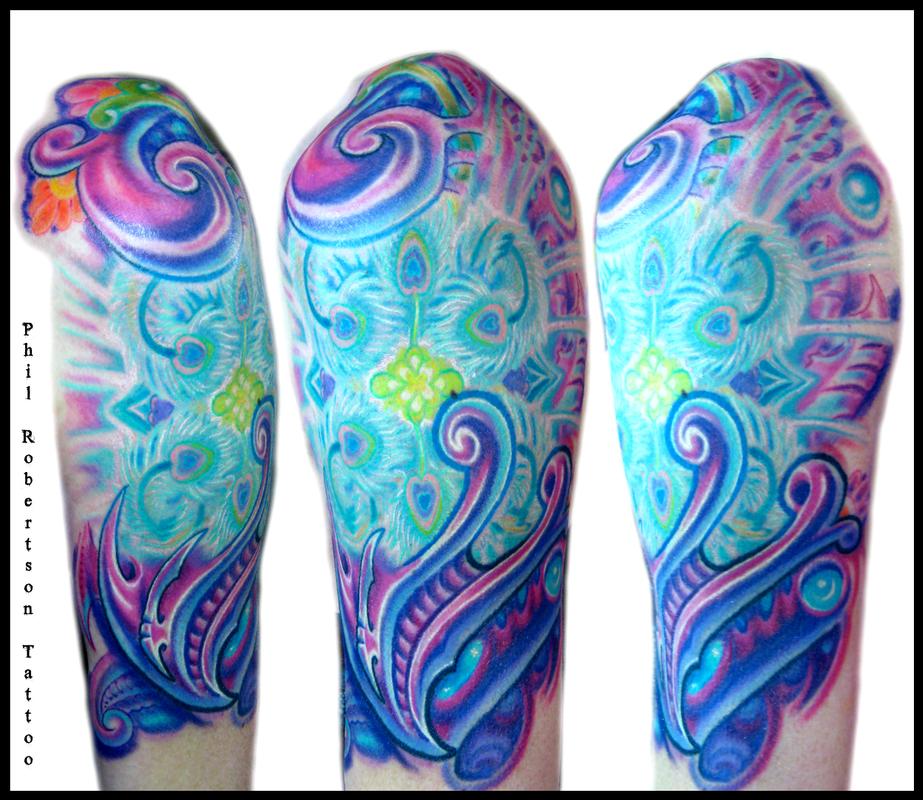 Biomechanical girly tattoo