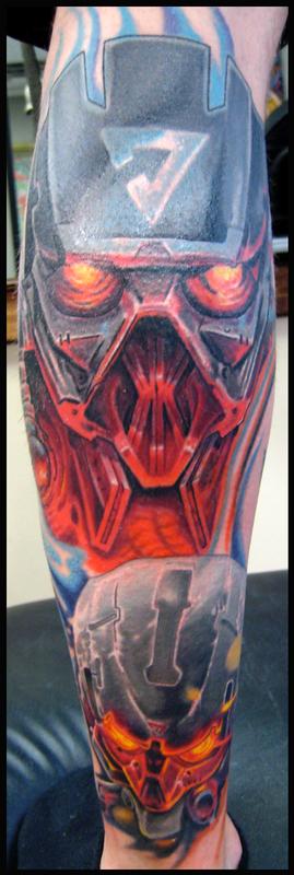 Killzone video game color tattoo