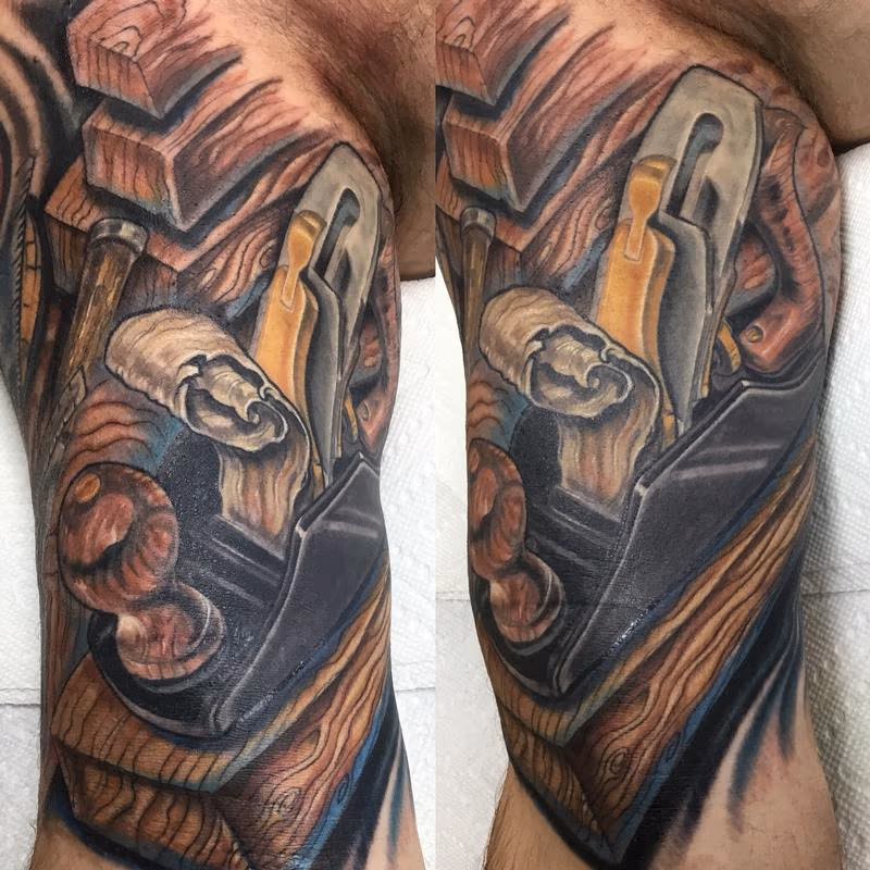 Hand planer tattoo