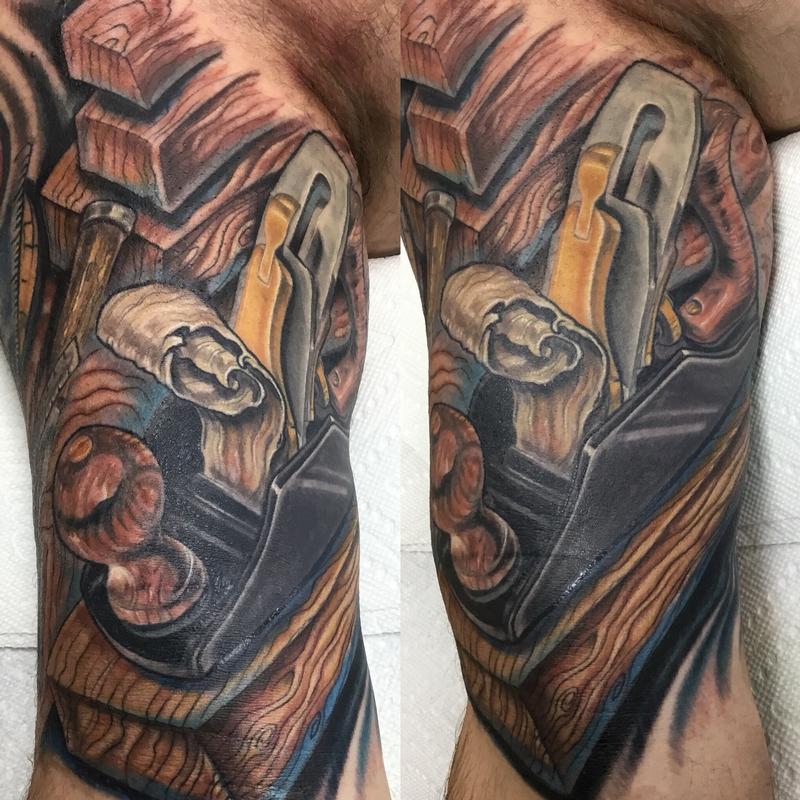 Hand planer tattoo