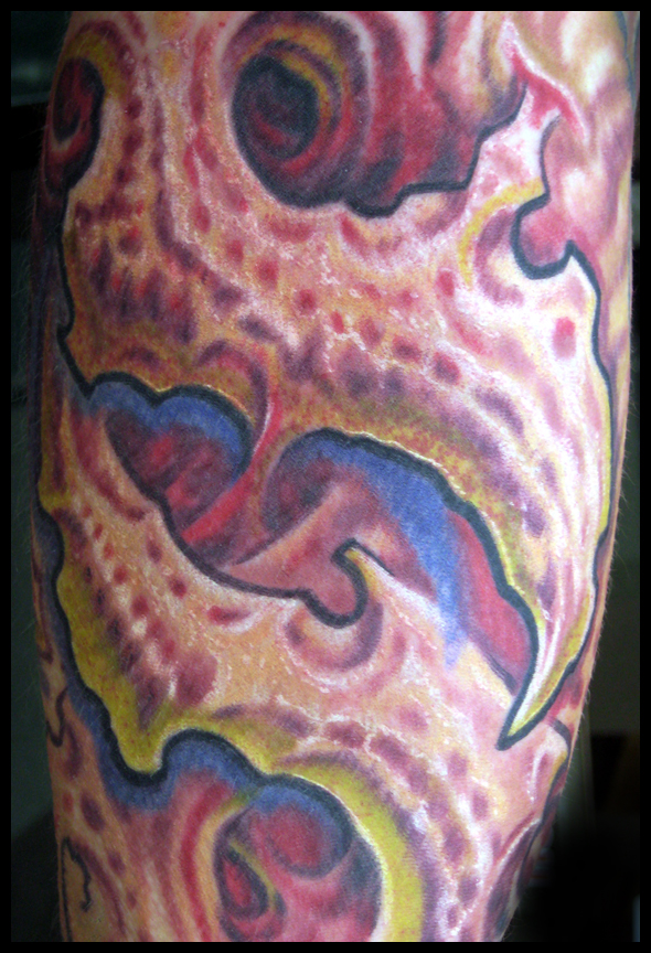 Innerarm bio organic tattoo..