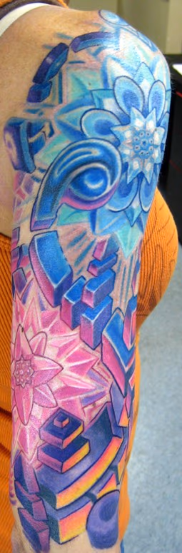 In progress mandala tattoo color half sleeve tattoo