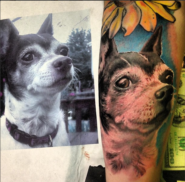 Chihuahua Portrait Tattoo