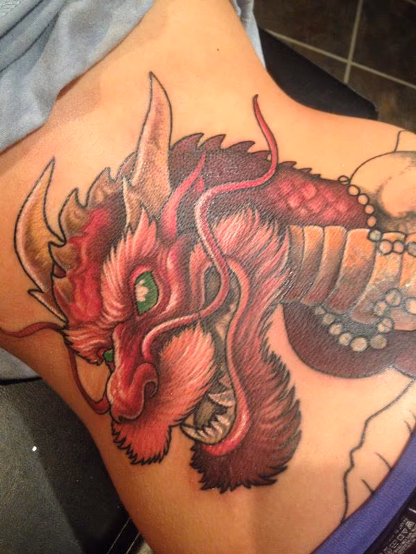 Crimson Dragon Tattoo