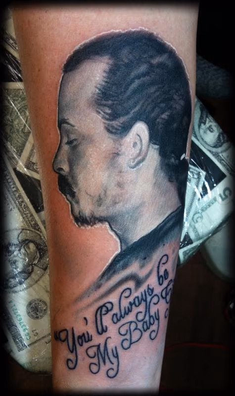 Shannon's Father Portrait Tattoo