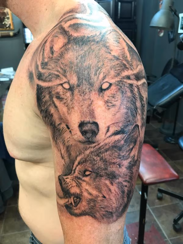 Odin’s Wolves Tattoo